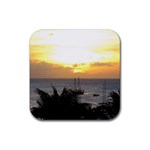 Aruban Sunset Rubber Square Coaster (4 pack)
