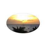 Aruban Sunset Sticker Oval (10 pack)