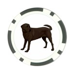 BW Chocolate Labrador Retriever Dog Gifts Poker Chip Card Guard