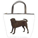 BW Chocolate Labrador Retriever Dog Gifts Bucket Bag
