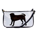 BW Chocolate Labrador Retriever Dog Gifts Shoulder Clutch Bag