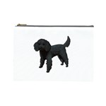 Black Poodle Dog Gifts BW Cosmetic Bag (Large)