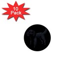 Black Poodle Dog Gifts BB 1  Mini Button (10 pack) 