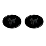 Black Poodle Dog Gifts BB Cufflinks (Oval)