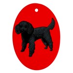 Black Poodle Dog Gifts BR Ornament (Oval)