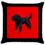 Black Poodle Dog Gifts BR Throw Pillow Case (Black)