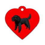Black Poodle Dog Gifts BR Dog Tag Heart (One Side)