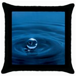 Water Drop Throw Pillow Case (Black)