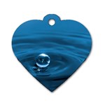 Water Drop Dog Tag Heart (Two Sides)