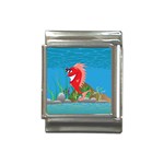 Red Happy Fish Italian Charm (13mm)