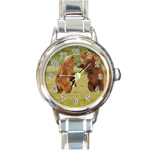bear4 Round Italian Charm Watch from mytees Front
