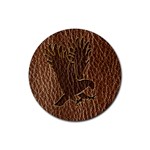 Leather-Look Eagle Rubber Round Coaster (4 pack)