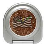 Leather-Look USA Travel Alarm Clock