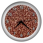 Just Leopard Wall Clock (Silver)
