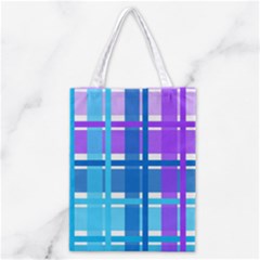 Blue & Purple Gingham Plaid Classic Tote Bag