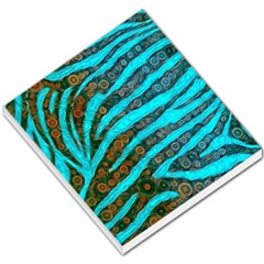 Turquoise Blue Zebra Abstract  Small Memo Pads