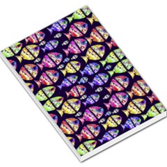 Colorful Fishes Pattern Design Large Memo Pads