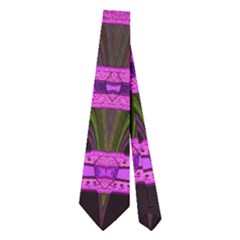 Bright Pink Black Geometric Pattern Neckties (two Side) 