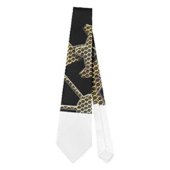 Steampunk Golden Design With Clocks And Gears Neckties (two Side) 