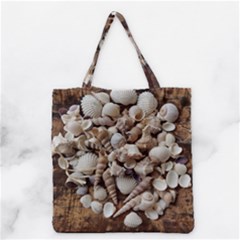 Tropical Sea Shells Collection, Copper Background Grocery Tote Bag