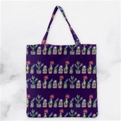 Cute Cactus Blossom Grocery Tote Bag