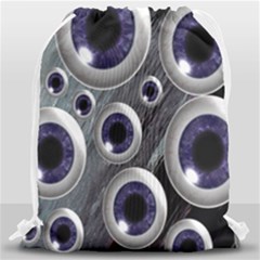 Eyeballs Pattern Drawstring Bag (large)