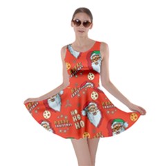 Red - Orange Santa Skater Dress
