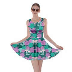 Flamingo Leaves 1 Skater Dress
