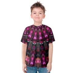 Pink Vortex Half Kaleidoscope  Kids  Cotton Tee