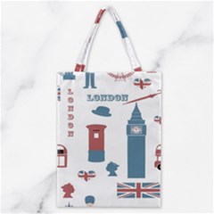 London Icons Symbols Landmark Classic Tote Bag