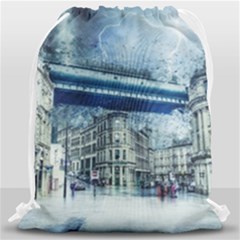Storm Weather Nature Thunderstorm Drawstring Bag (large)