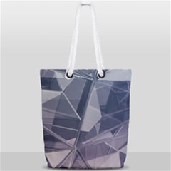 Abstract Background Abstract Minimal Full Print Rope Handle Tote (small)