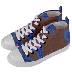 Hair Salon Floor Women s Mid-top Canvas Sneakers