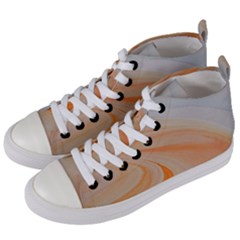 Orange And Blue 2 Women s Mid-top Canvas Sneakers