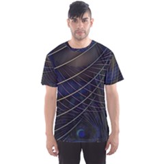 Background Fractal Peacock Pipe Men s Sports Mesh Tee