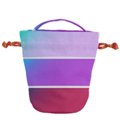 Pattern Banner Set Dot Abstract Drawstring Bucket Bag
