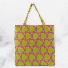 Pattern Background Structure Pink Grocery Tote Bag