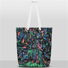 Tree Forest Abstract Forrest Full Print Rope Handle Tote (small)