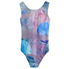 Abstract Clouds And Moon Kids  Cut-out Back One Piece Swimsuit
