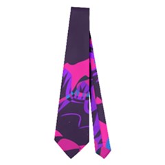 Pink Blue Abstract Texture                        Necktie