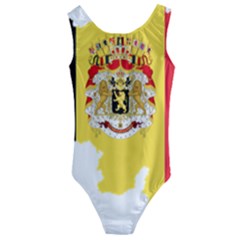 Belgium Country Europe Flag Kids  Cut-out Back One Piece Swimsuit