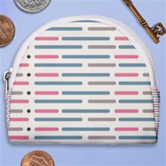 Long Lines Vector Pattern Horseshoe Style Canvas Pouch