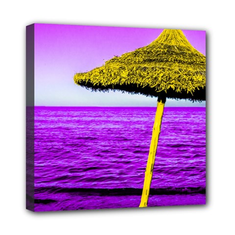 Pop Art Beach Umbrella Mini Canvas 8  X 8  (stretched)