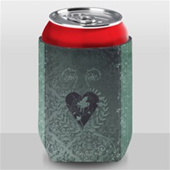 Elegant Heart With Piano And Clef On Damask Background Can Holder