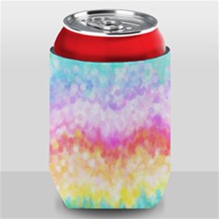 Rainbow Pontilism Background Can Holder