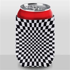 Illusion Checkerboard Black And White Pattern Can Holder