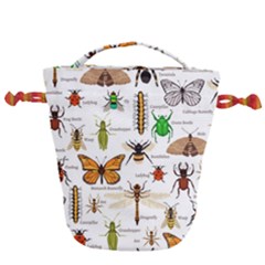Insects Seamless Pattern Drawstring Bucket Bag