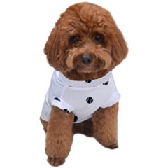 Black And White Baseball Print Pattern Dog T-shirt