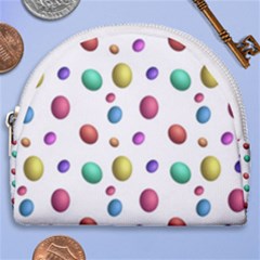Egg Easter Texture Colorful Horseshoe Style Canvas Pouch