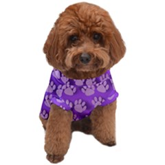 Pattern Texture Feet Dog Purple Dog T-shirt